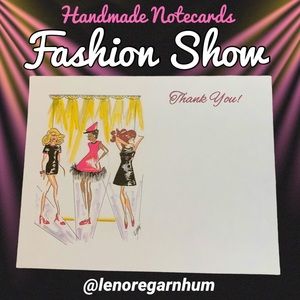 Fashion Show  handmade note cards my art